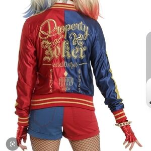 Harley Quinn Red and Blue Jacket Suicide Squad Property Of The Joker
